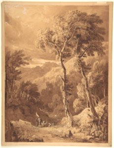 Mountainous Landscape with a Party of Travellers (Scene on the River Pellene Achaia) MET DP800025