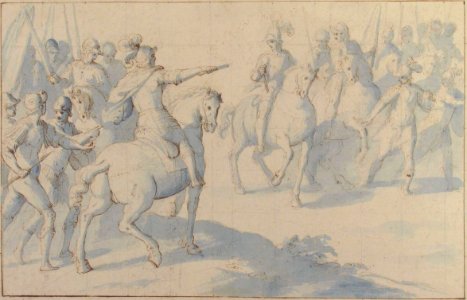 Mounted Warrior with a Baton Giving Orders to His Troops MET 66.127