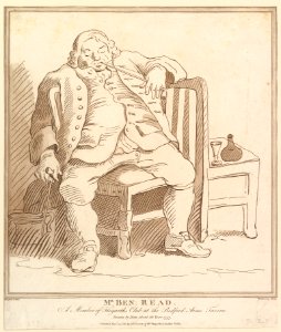 Mr. Ben- Read, A Member of Hogarth's Club at the Bedford Arms Tavern, Drawn by him about the Year 1757 MET DP825642