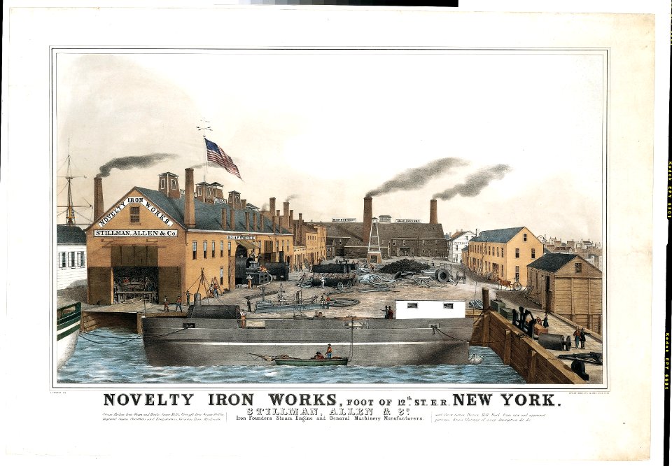 Novelty Iron works, Foot of 12th St. E.R. New York. Stillman, Allen & Co., Iron Founders, Steam Engine and General Machinery Manufacturers MET 49BB 401R2