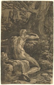 Narcissus (Man Seated Seen from the Back) MET DP837453