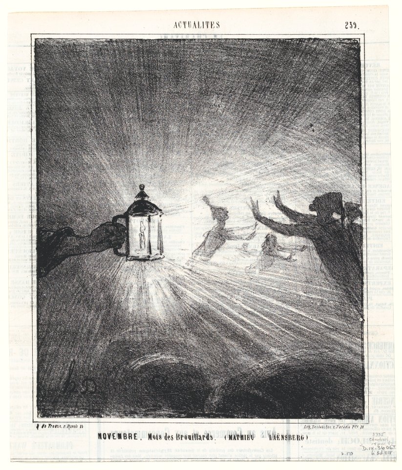 November, month of fog (Matthieu de Laensberg), from 'News of the day,' published in Le Charivari, November 14, 1867 MET DP877654