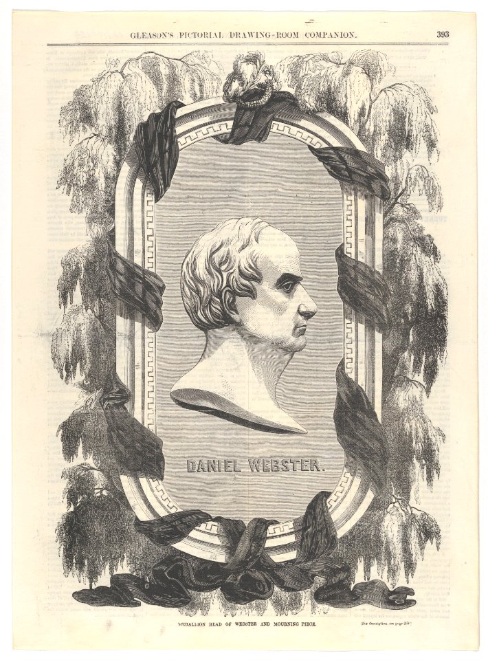 Mourning Portrait of Daniel Webster (from Gleason's "Pictorial Drawing-Room Companion") MET DP834447