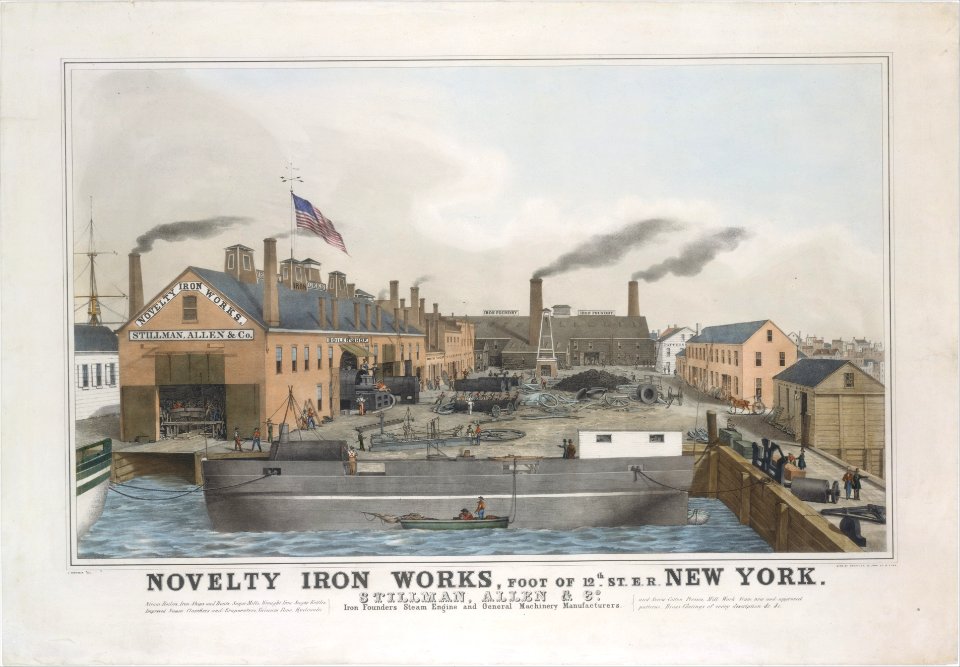 Novelty Iron works, Foot of 12th St. E.R. New York. Stillman, Allen & Co., Iron Founders, Steam Engine and General Machinery Manufacturers MET DT201335