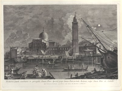 Nocturnal view of the gondolas' procession Met DP885836