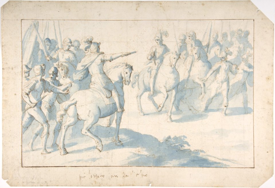 Mounted Warrior with a Baton Giving Orders to His Troops MET DP809194