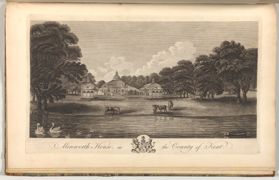 Nash Court in Boughton, in the County of Kent, from Edward Hasted's, The History and Topographical Survey of the County of Kent, vols. 1-3 MET DP-12696-067