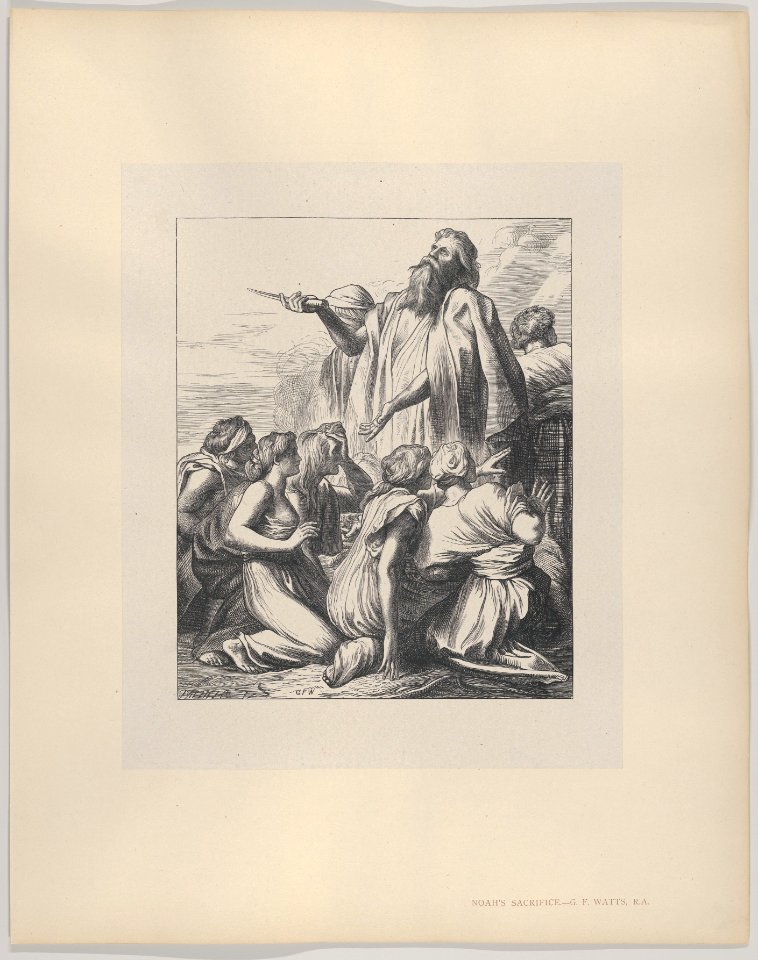Noah's Sacrifice (Dalziels' Bible Gallery) MET DP835861