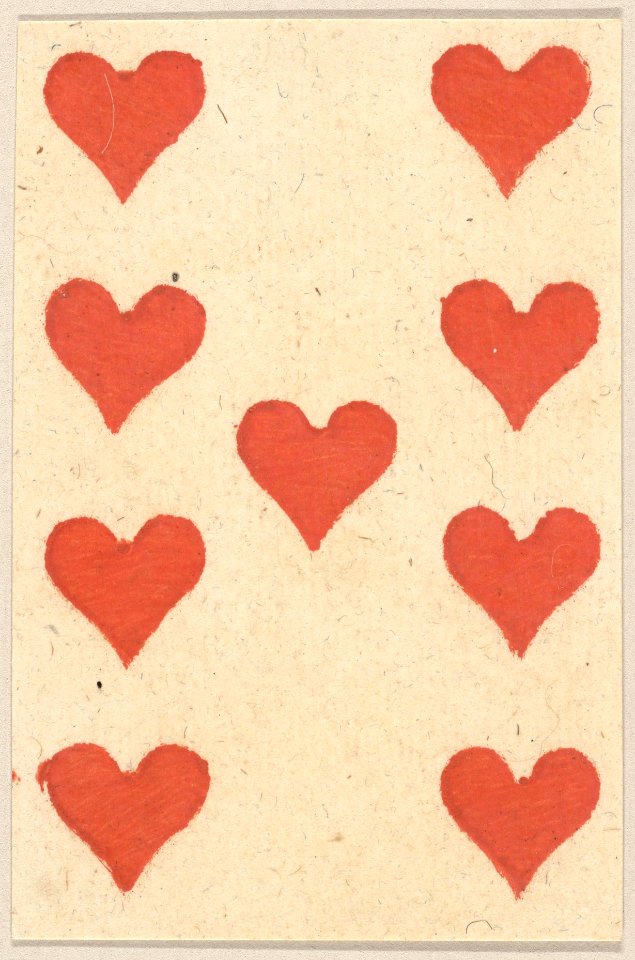 Nine of Hearts, from a Set of Piquet Cards MET DP206425