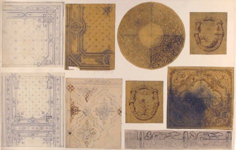 Nine designs for the painted decoration of an interior, possibly for the Hôtel Rothschild, Vienna MET 67.827.204