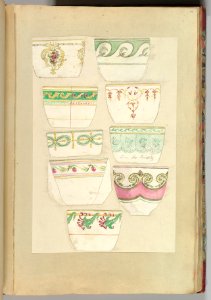 Nine Designs for Decorated Cups MET DP828395. Free illustration for personal and commercial use.