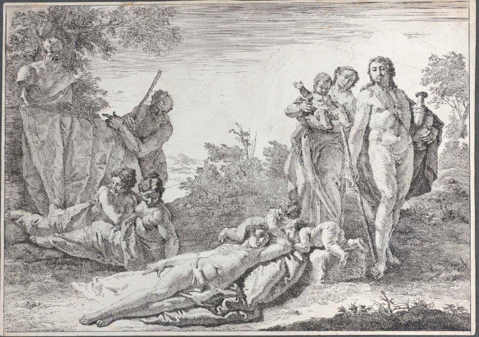 Nine Figures near a Herm of Pan, from "Bacchanals and Histories" Met DP885667
