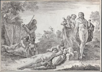 Nine Figures near a Herm of Pan, from "Bacchanals and Histories" Met DP885667