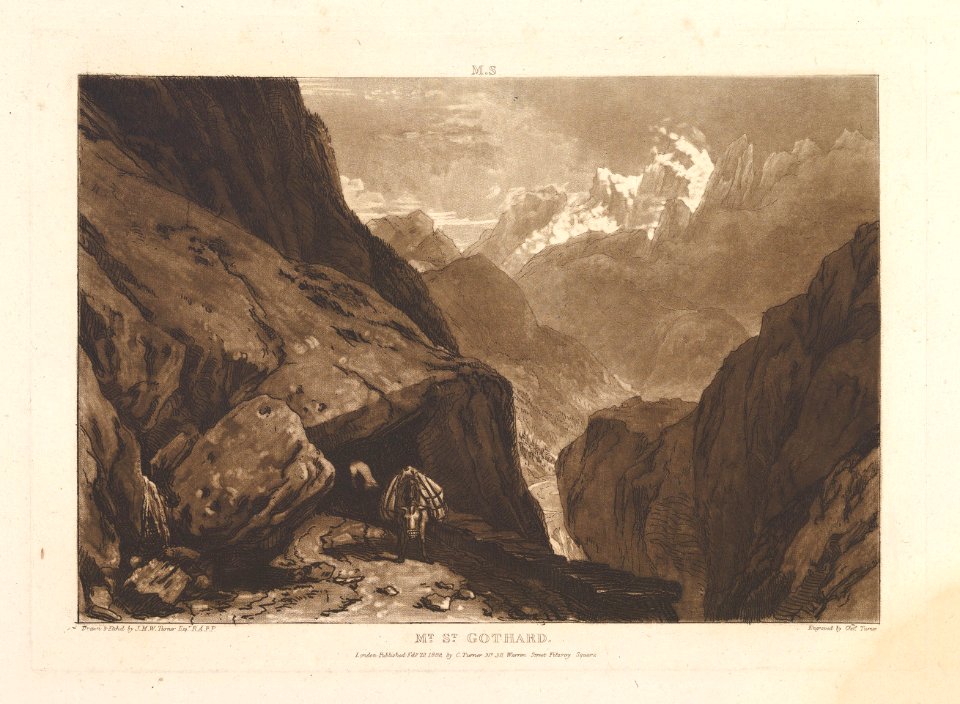 Mt. St. Gothard (Liber Studiorum, part II, plate 9) MET DP821356