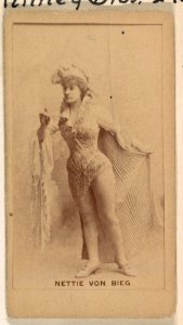 Nettie Von Bieg, from the Actresses series (N245) issued by Kinney Brothers to promote Sweet Caporal Cigarettes MET DP859811