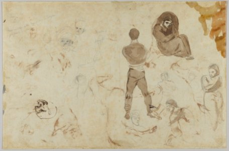 Nineteen Studies of Horses, Hands, and Feet (r.); Studies of Heads and Figures (v.) MET DP836153