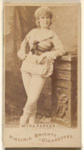 Myra Parker, from the Actors and Actresses series (N45, Type 1) for Virginia Brights Cigarettes MET DP830501