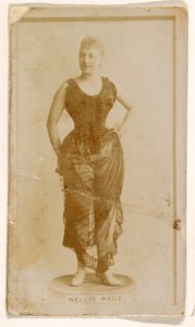 Nellie Page, from the Actresses series (N245) issued by Kinney Brothers to promote Sweet Caporal Cigarettes MET DP859288