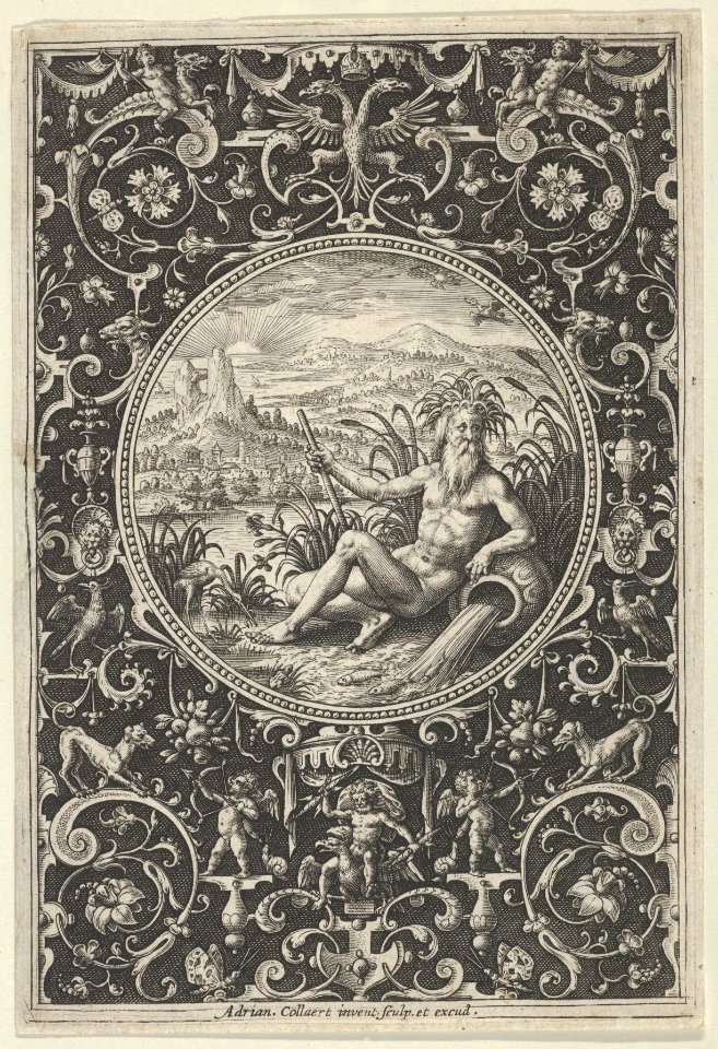 Neptune in a Decorative Frame with Grotesques, from the Judgment of Paris MET DP837385