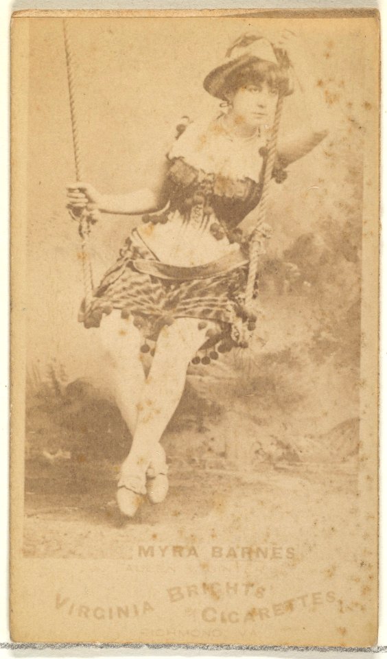 Myra Barnes, from the Actors and Actresses series (N45, Type 1) for Virginia Brights Cigarettes MET DP828892