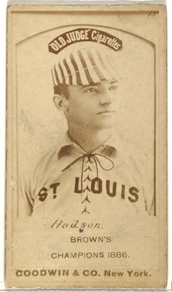 Nathaniel P. "Nat" Hudson, Pitcher, St. Louis Browns, from the Old Judge series (N172) for Old Judge Cigarettes MET DP846053