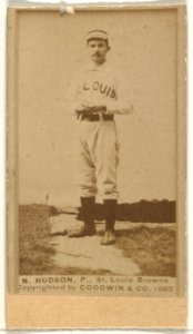 Nathaniel P. "Nat" Hudson, Pitcher, St. Louis Browns, from the Old Judge series (N172) for Old Judge Cigarettes MET DP846055