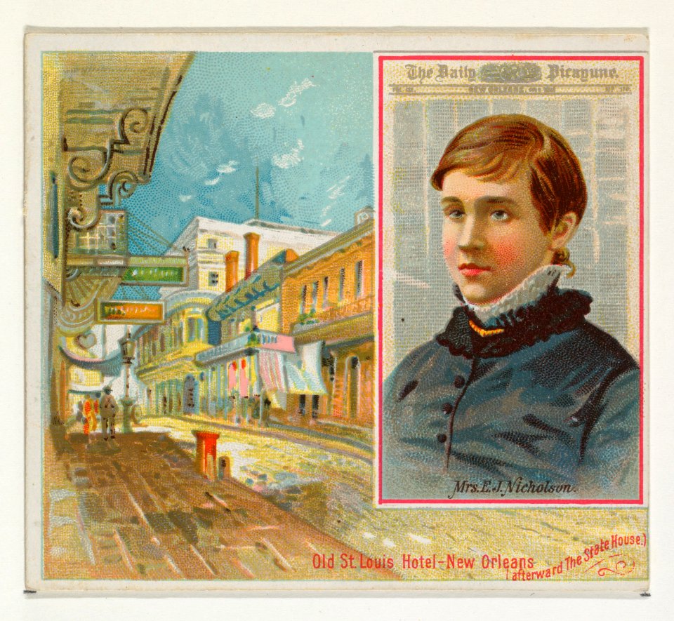 Mrs. E. J. Nicholson, The New Orleans Daily Picayune, from the American Editors series (N35) for Allen & Ginter Cigarettes MET DP838892