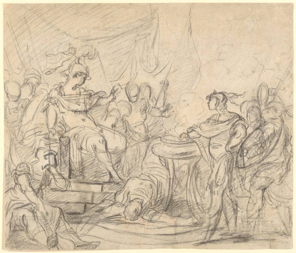 Mucius Scaevola Before King Porsenna MET DP209690