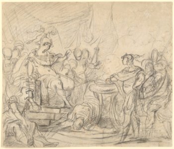 Mucius Scaevola Before King Porsenna MET DP209690