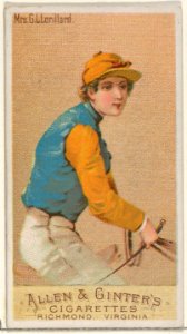 Mrs. G.L. Lorillard, from the Racing Colors of the World series (N22a) for Allen & Ginter Cigarettes MET DP835157