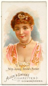Mrs. James Brown Potter, from World's Beauties, Series 1 (N26) for Allen & Ginter Cigarettes MET DP838112