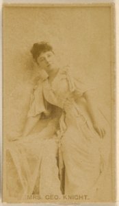 Mrs. George Knight, from the Actors and Actresses series (N45, Type 8) for Virginia Brights Cigarettes MET DP831688