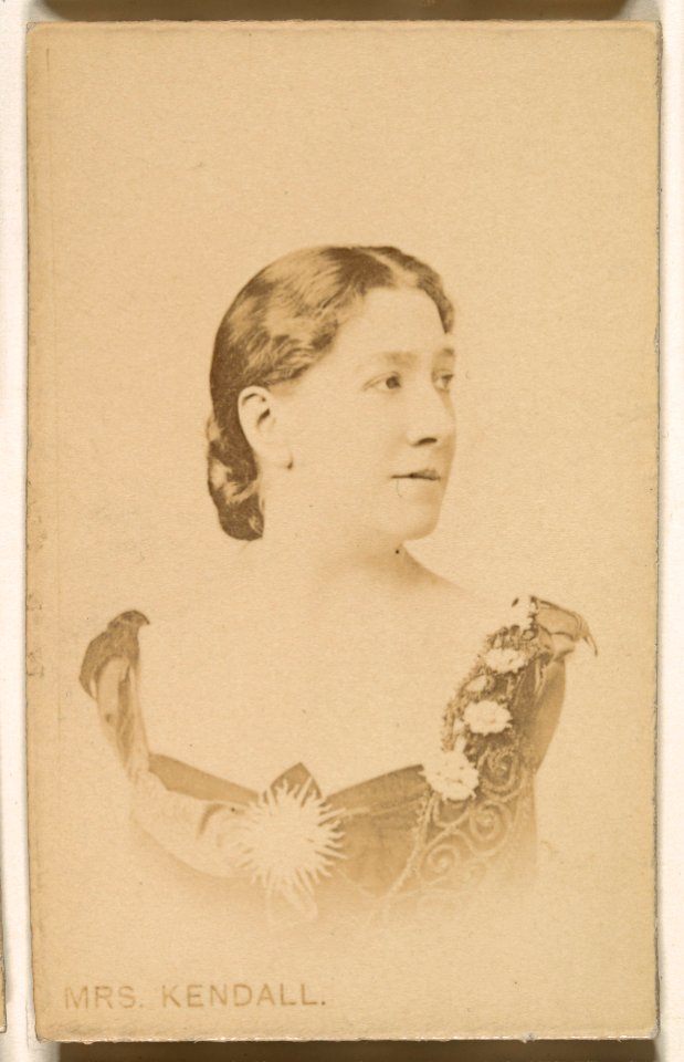 Mrs. Kendall, from the Actresses series (N246), Type 1, issued by Kinney Brothers to promote Sporting Extra Cigarettes MET DP860003