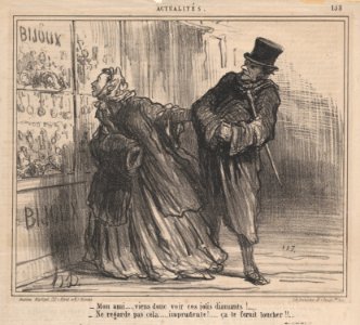 My dear, come and have a look at these beautiful diamonds!, from 'News of the Day,' published in Le Charivari, January 20, 1860 MET DP876852