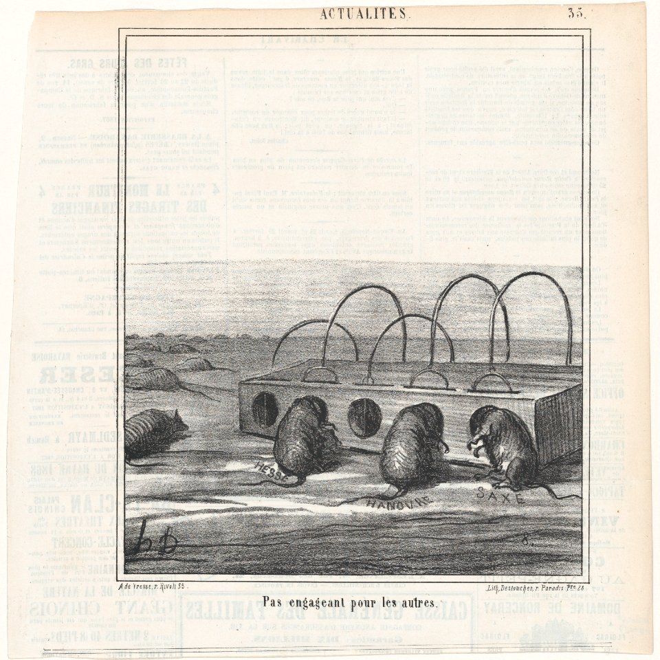 Not enticing for the others, from 'News of the day,' published in Le Charivari, February 24, 1868 MET DP877719