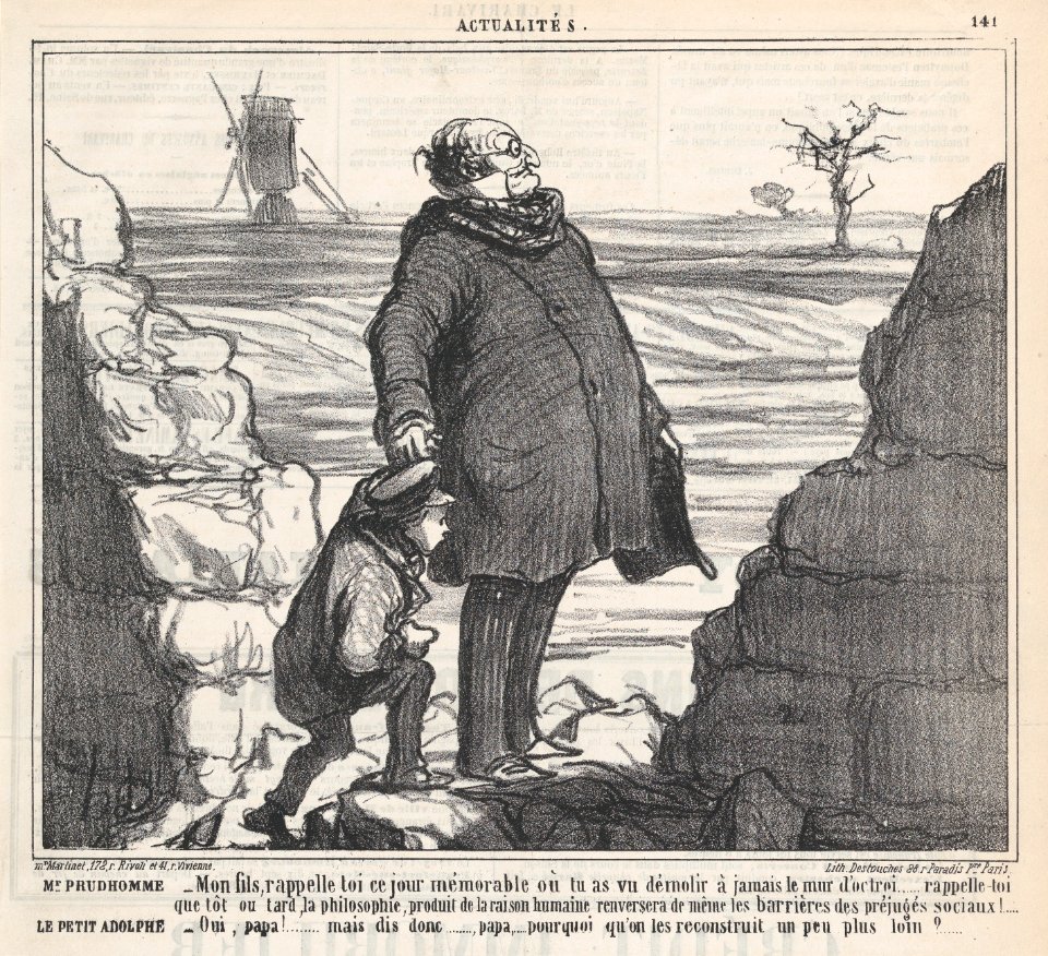 Mr. Prudhomme and young Adolph, from 'News of the Day,' published in Le Charivari, January 27, 1860 MET DP876847