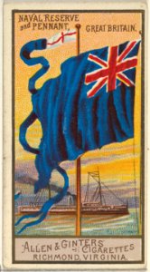 Naval Reserve and Pennant, Great Britain, from the Naval Flags series (N17) for Allen & Ginter Cigarettes Brands MET DP834922