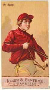 Mr. Manton, from the Racing Colors of the World series (N22b) for Allen & Ginter Cigarettes MET DP835246