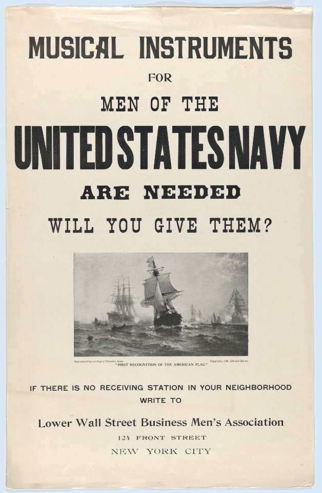 Musical instruments for men of the United States Navy MET DP876759