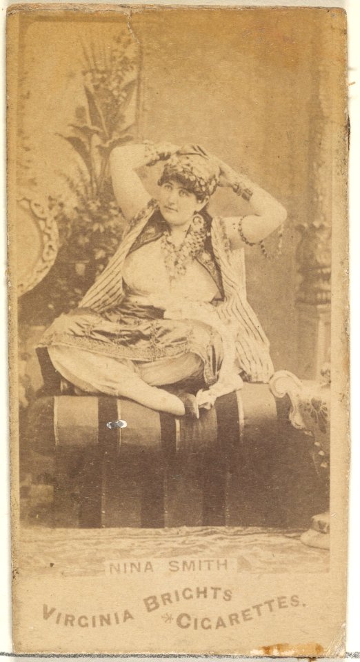 Nina Smith, from the Actors and Actresses series (N45, Type 1) for Virginia Brights Cigarettes MET DP830010