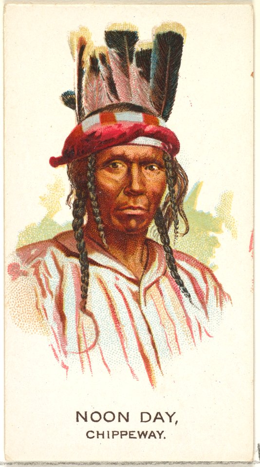 Noon Day, Chippeway, from the American Indian Chiefs series (N2) for Allen & Ginter Cigarettes Brands MET DP828025