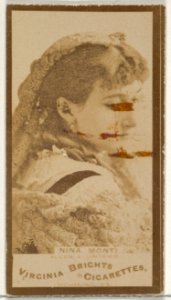 Nina Monti, from the Actors and Actresses series (N45, Type 3) for Virginia Brights Cigarettes MET DP831053