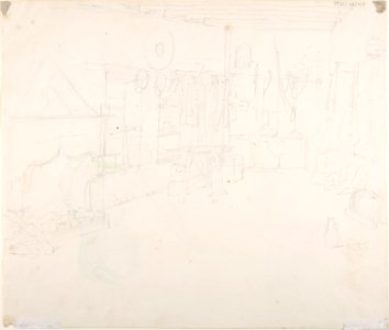 Neapolitan Woman (recto); Study for an Interior (verso) MET DP803813