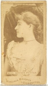 Mrs. Brown Potter, from the Actors and Actresses series (N45, Type 1) for Virginia Brights Cigarettes MET DP829857
