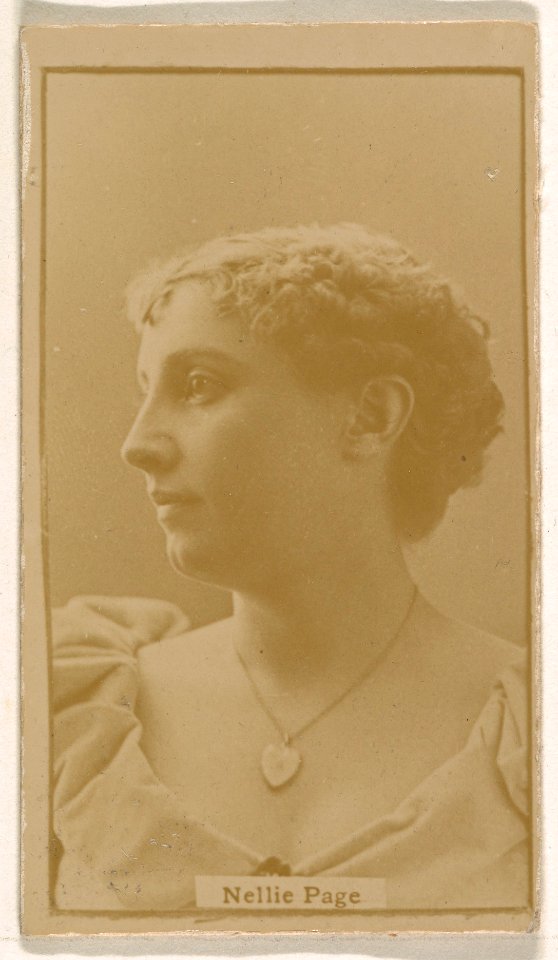 Nellie Page, from the Actresses series (N245) issued by Kinney Brothers to promote Sweet Caporal Cigarettes MET DP859287