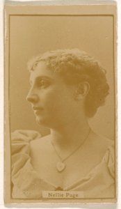 Nellie Page, from the Actresses series (N245) issued by Kinney Brothers to promote Sweet Caporal Cigarettes MET DP859287