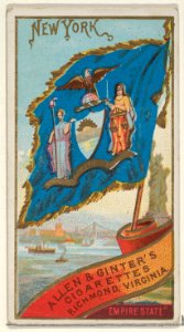 New York, from Flags of the States and Territories (N11) for Allen & Ginter Cigarettes Brands MET DP834567