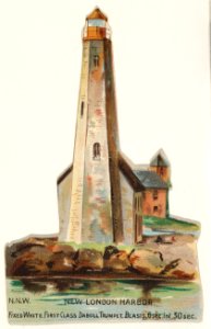 New London Harbor, from the Lighthouses series (N119) issued by Duke Sons & Co. to promote Honest Long Cut Tobacco MET DPB873700