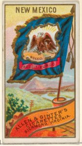 New Mexico, from Flags of the States and Territories (N11) for Allen & Ginter Cigarettes Brands MET DP834565