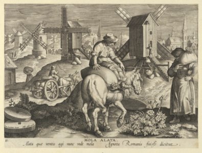 New Inventions of Modern Times -Nova Reperta-, The Invention of the Wind Mill, plate 11 MET DP841112